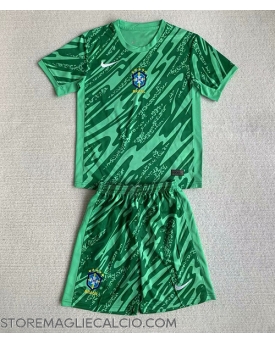 Brasile Portiere Maglia Gara Casa Repliche Copa America 2024 Bambino